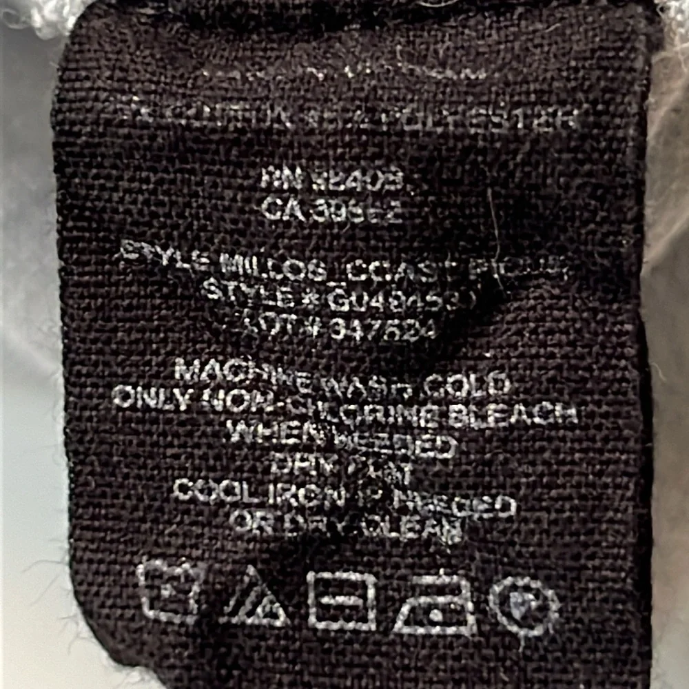 Theory Men’s Polo Shirt Sz M Short Sleeve Gray Preppy Retro Lightweight Casual - Picture 6 of 9